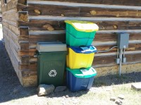 Old Recycling Bins